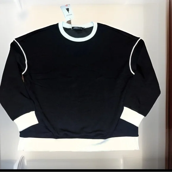 ZESICA Sweatshirts Long Sleeve Crewneck Contrast Color Oversized Pullover Tops - Picture 5 of 11